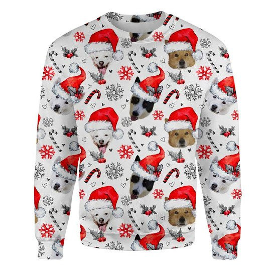 Canaan Dog Xmas Decor Ugly Christmas Sweatshirt Animal Dog Cat Sweater Unisex
