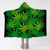 Canabis Hooded Blanket Cloak Blanket