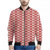 Canadian Maple Leaf Pattern Print Bomber Jacket