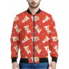 Cartoon Jack Russell Terrier Print Bomber Jacket