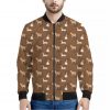 Cartoon Kulan Donkey Pattern Print Bomber Jacket