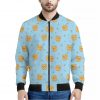 Cartoon Pomeranian Pattern Print Bomber Jacket