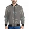 Cartoon Voodoo Doll Pattern Print Bomber Jacket