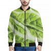 Chinese Cabbage Leaf Print Bomber Jacket