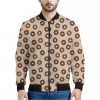 Chocolate Donuts Pattern Print Bomber Jacket