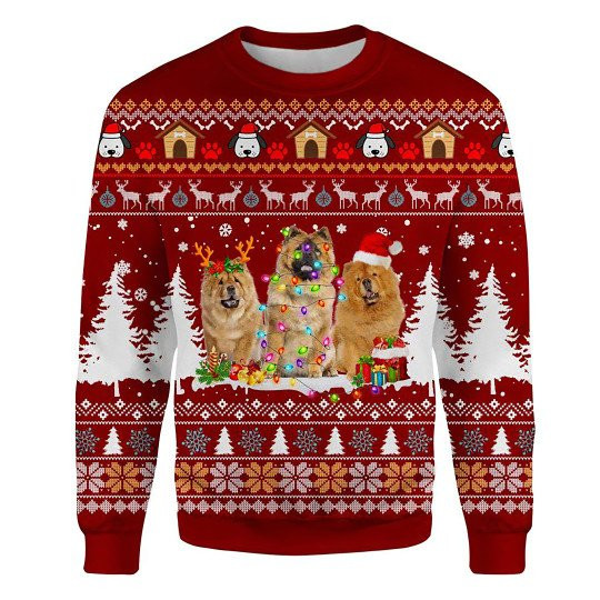 Chow Chow Ugly Christmas Sweatshirt Animal Dog Cat Sweater Unisex