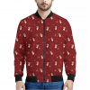 Christmas Angel Pattern Print Bomber Jacket