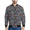 Christmas Boston Terrier And Corgi Print Bomber Jacket