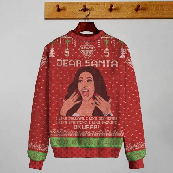 Christmas Dear Santa Knitting Pattern 3D Print Ugly Christmas Sweatshirt