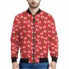Christmas Hohoho Santa Claus Laugh Print Bomber Jacket