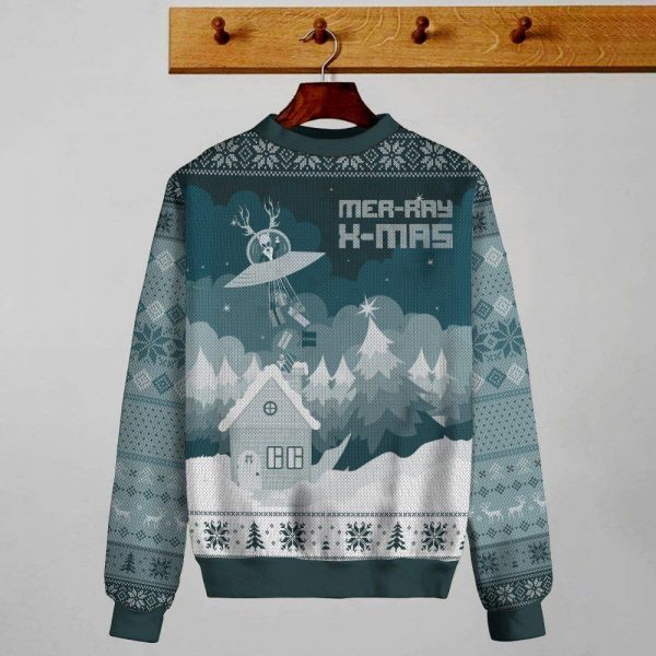 Christmas Mer-Ray Knitting Pattern 3D Print Ugly Christmas Sweatshirt