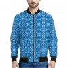 Christmas Nordic Knitted Pattern Print Bomber Jacket