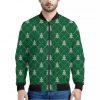 Christmas Tree Knitted Pattern Print Bomber Jacket