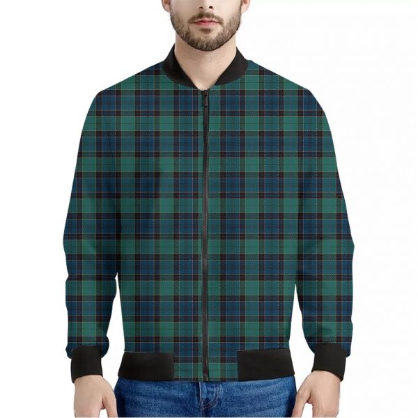 Clan Campbell Tartan Pattern Print Bomber Jacket