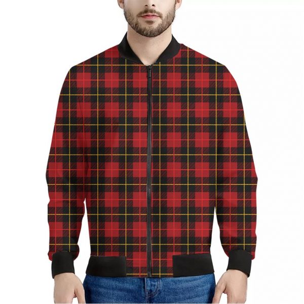 Clan Macqueen Tartan Pattern Print Bomber Jacket