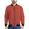 Classic Japanese Pattern Print Bomber Jacket