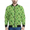 Clover And Hat St. Patrick's Day Print Bomber Jacket