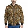Coffee Drawing Pattern Print Bomber Jacket