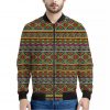 Colorful African Inspired Pattern Print Bomber Jacket
