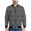 Colorful Geometric Native Navajo Print Bomber Jacket