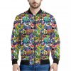 Colorful Graffiti Pattern Print Bomber Jacket