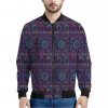 Colorful Indian Elephant Pattern Print Bomber Jacket