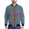 Colorful Knitted Pattern Print Bomber Jacket