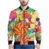 Colorful Lollipop And Candy Print Bomber Jacket
