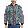 Colorful Paisley Pattern Print Bomber Jacket