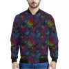 Colorful Sea Turtle Pattern Print Bomber Jacket