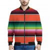 Colorful Serape Blanket Pattern Print Bomber Jacket