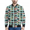Colorful Sushi And Rolls Pattern Print Bomber Jacket
