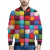 Colorful Yarn Balls Print Bomber Jacket