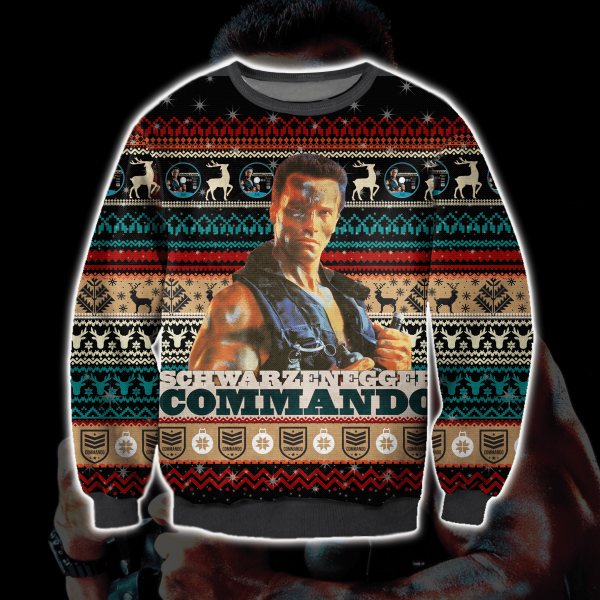 Commando 3D All Over Printed Ugly Christmas Sweatshirt