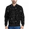 Constellation Sky Map Pattern Print Bomber Jacket