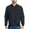 Constellation Symbols Pattern Print Bomber Jacket