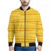 Corn Pattern Print Bomber Jacket