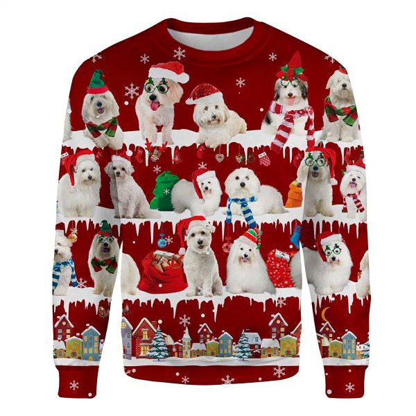Coton De Tulear Snow Christmas Ugly Christmas Sweatshirt Animal Dog Cat Sweater Unisex