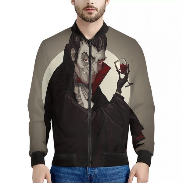 Count Dracula Print Bomber Jacket