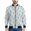 Cow Milk Bottle Pattern Print Bomber Jacket