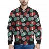 Crochet Yarn Pattern Print Bomber Jacket