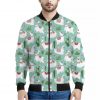 Cute Cactus And Llama Pattern Print Bomber Jacket