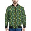 Cute Cactus Plant Pattern Print Bomber Jacket