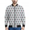 Cute Cartoon Donkey Pattern Print Bomber Jacket