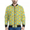 Cute Cartoon Duck Pattern Print Bomber Jacket