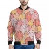 Cute Cartoon Pig Pattern Print Bomber Jacket