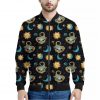 Cute Cartoon Scorpio Pattern Print Bomber Jacket