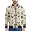 Cute Chicken Pattern Print Bomber Jacket