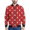 Cute Christmas Bell Pattern Print Bomber Jacket