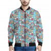 Cute Christmas Elements Pattern Print Bomber Jacket